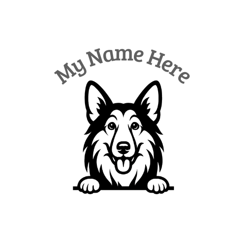Collie Sticker with Name | Personalized Dog Vinyl Decal for Car, Laptop or Window