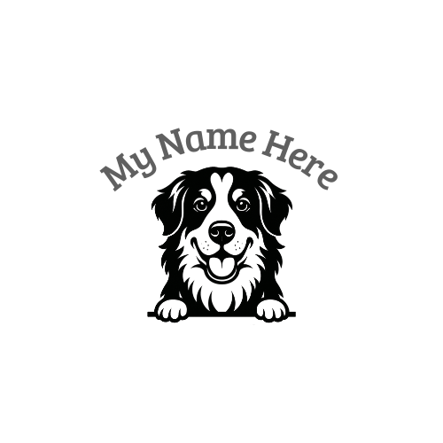 Bernese Mountain Dog Sticker with Name | Personalized Vinyl Decal for Car, Laptop or Window