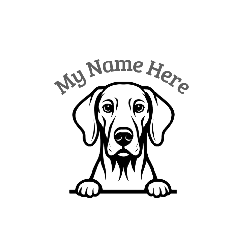 Weimaraner Sticker with Name | Personalized Dog Vinyl Decal for Car, Laptop or Window