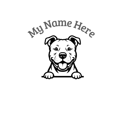 American Pit Bull Terrier Sticker with Name | Personalized Vinyl Dog Decal for Car, Window or Laptop