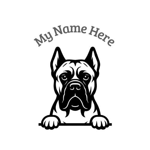 Cane Corso Sticker with Name | Personalized Dog Vinyl Decal for Car, Laptop or Window