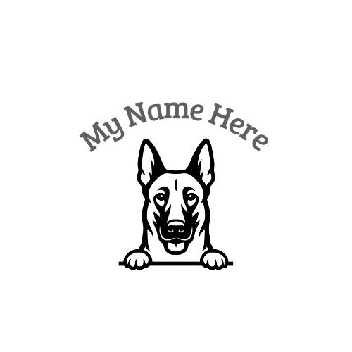 Belgian Malinois Sticker with Name | Personalized Vinyl Dog Decal for Car, Laptop or Window