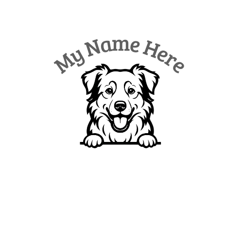 Australian Shepherd Sticker with Name | Personalized Dog Decal for Car, Laptop or Window