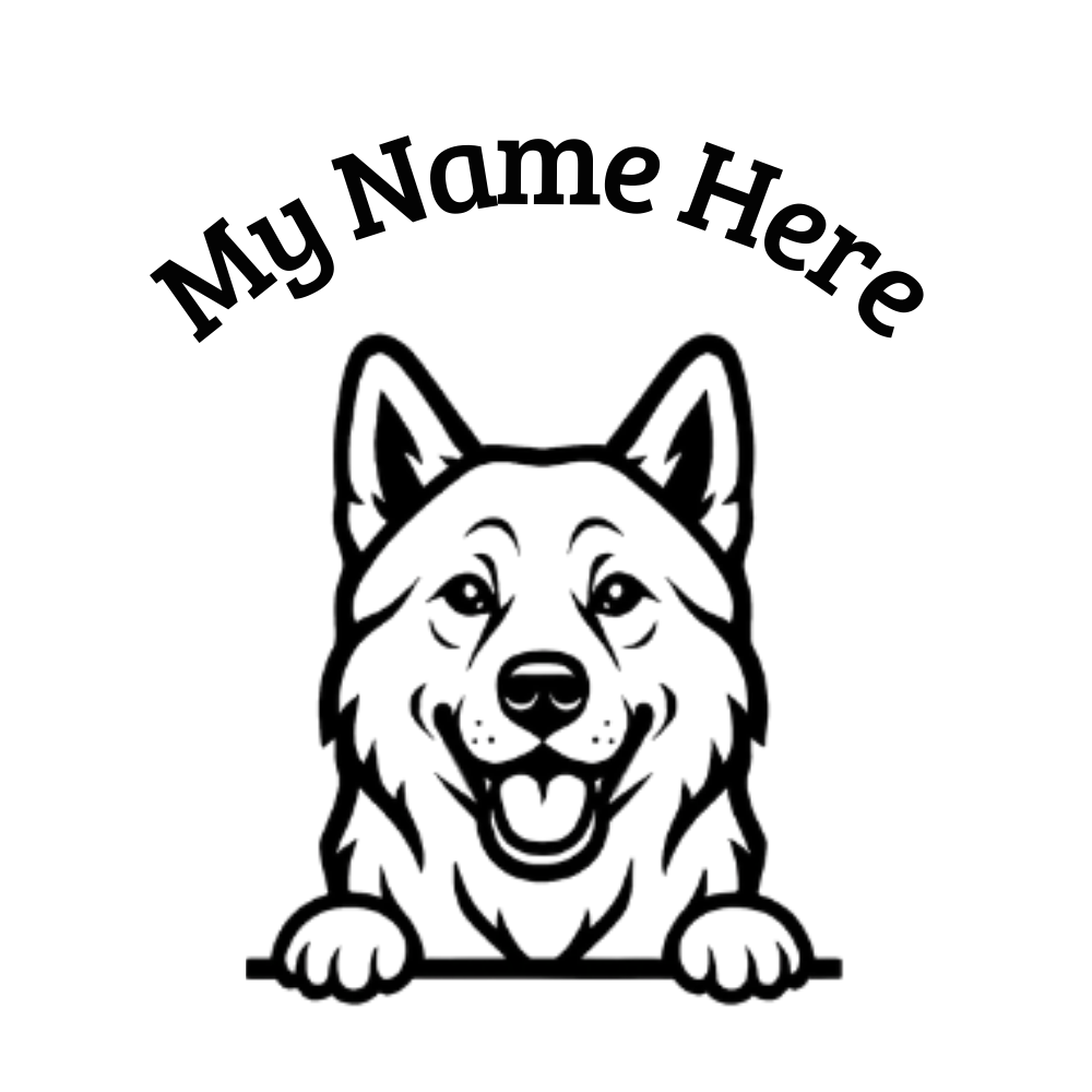 Akita Inu Sticker with Name | Personalized Vinyl Decal for Car, Laptop or Window